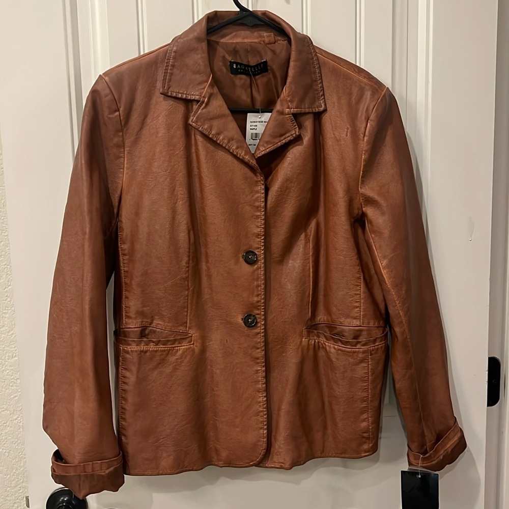 Bagatelle faux leather blazer size L